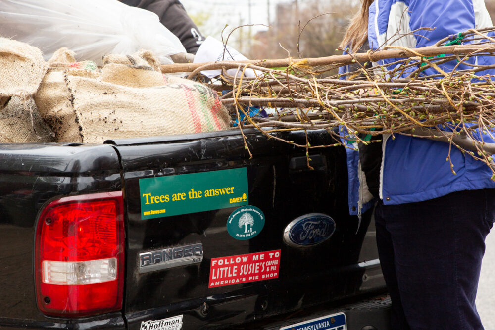 Truck during Philly Tree People planting.